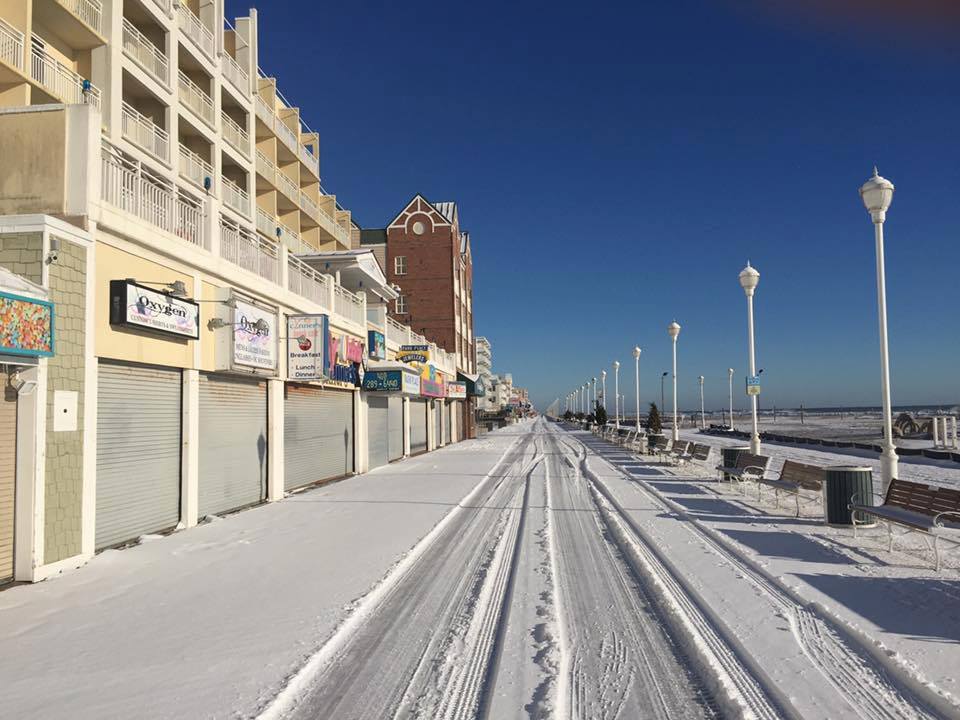 The town only got three to five inches of snow, but the damage was caused by the high winds and rain. (Courtesy Ocean City)