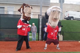A new crop of Racing Presidents gets picked each year, says Tom Davis, director of entertainment for the Washington Nationals. Tryouts were held in D.C. on Sunday, Jan. 17, 2016. (WTOP/Kathy Stewart)