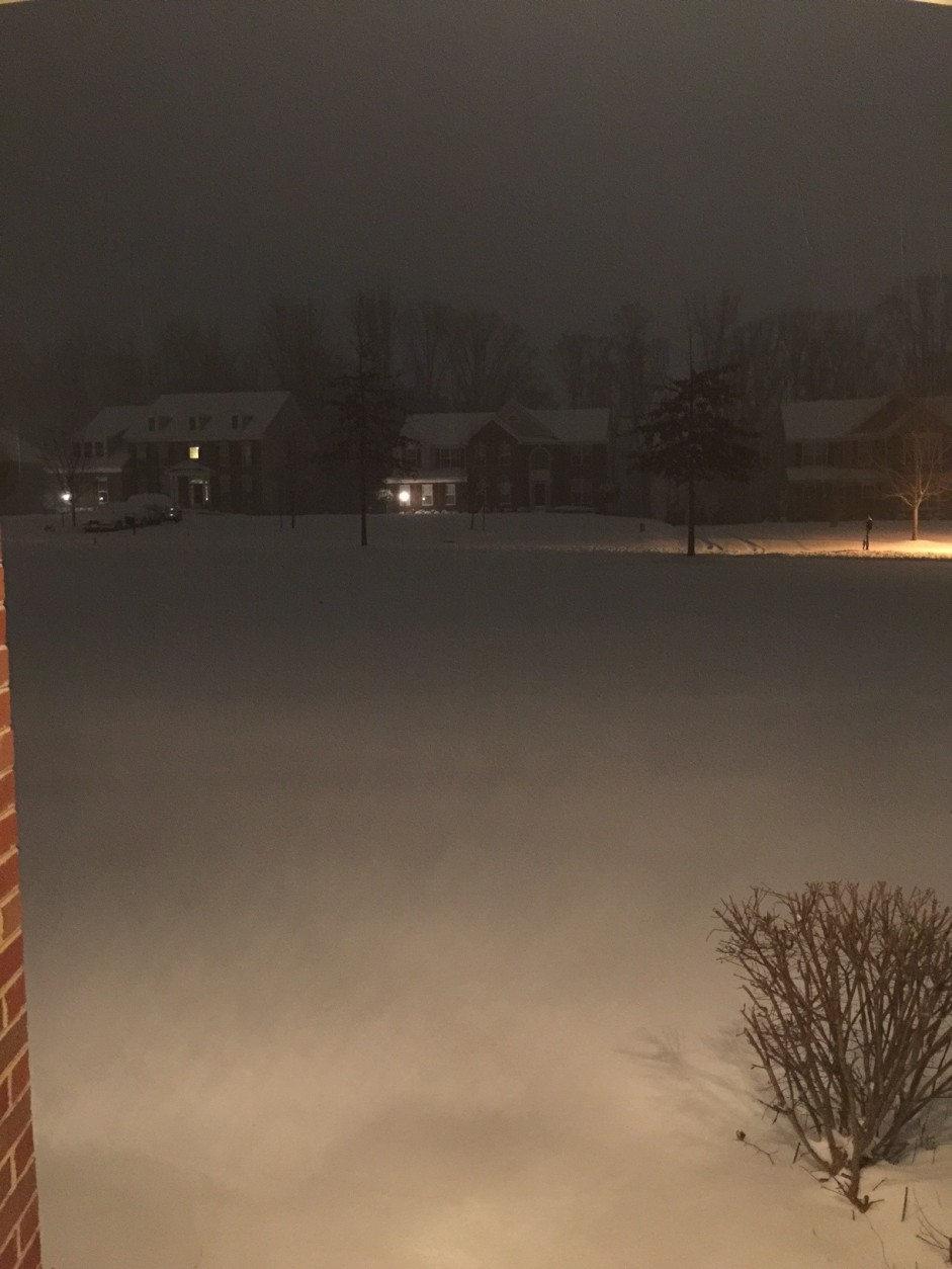 A WTOP listener emailed this photo from Fredericksburg, Va. on Friday, Jan. 22, 2016, the early stages of a major storm expected to pound the East Coast. 