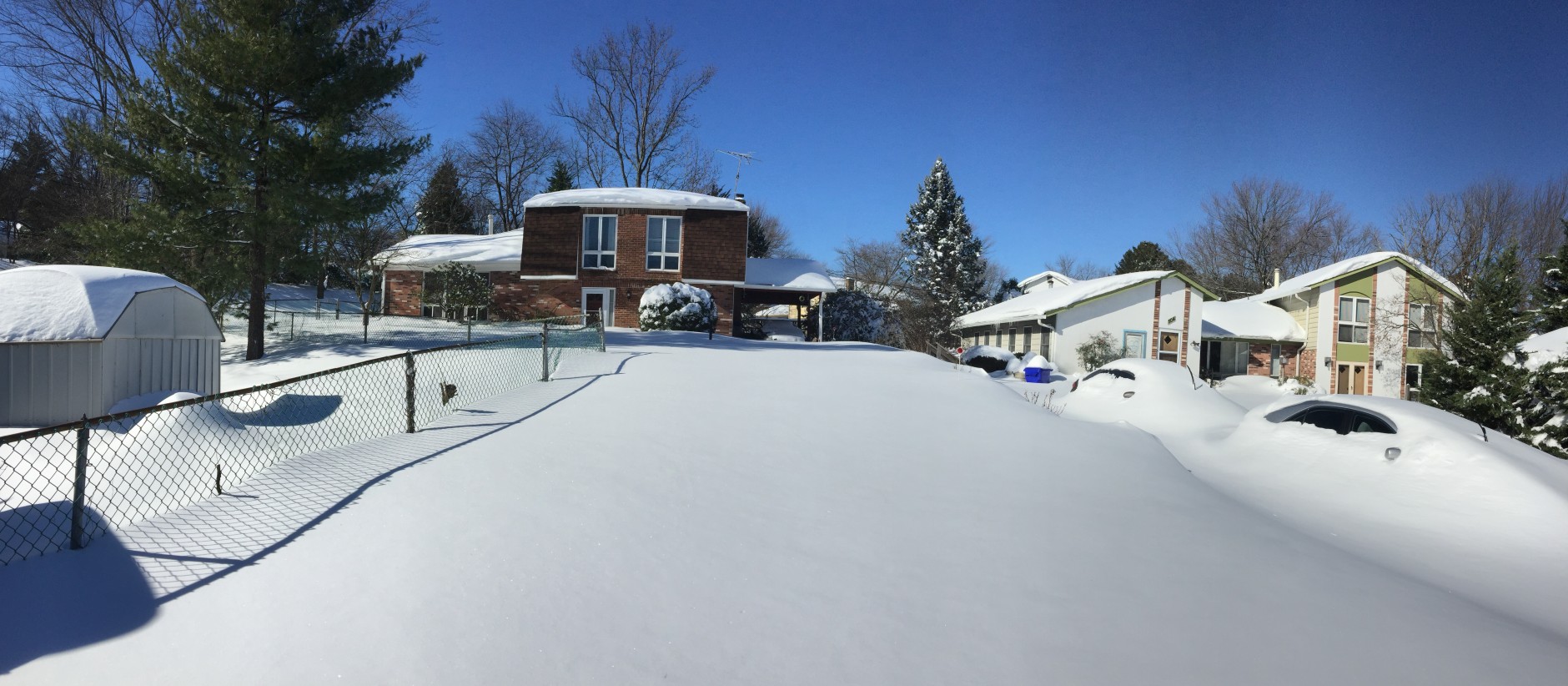 A WTOP listener shared this photo of a snowed-in home following a historic blizzard that dumped a record amount of snow throughout the Washington, D.C. region. (Submitted photo)