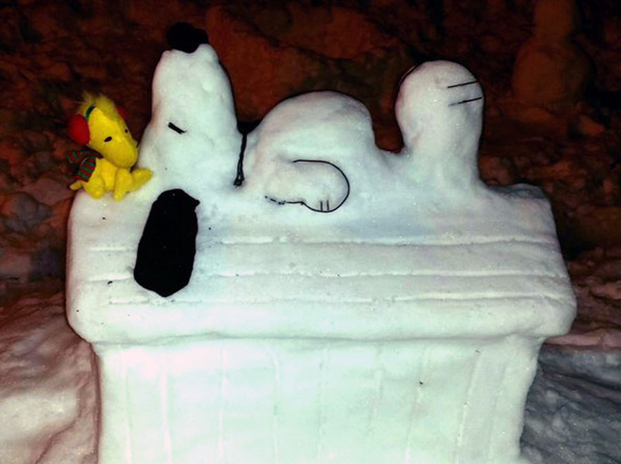 Some people have gotten creative with the snow the winter storm left them. (Courtesy of Margarita Aguilar)