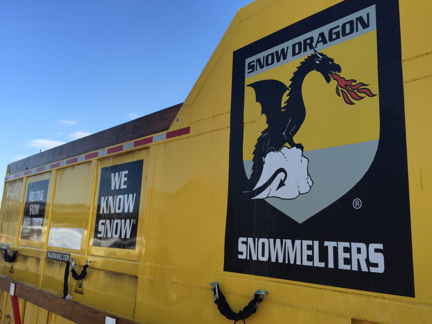 D.C. borrowed this snow melting machine on wheels from Indiana. (WTOP/Michelle Basch)