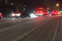 Evening snow and cold temperatures left cars paralyzed in D.C. on Wednesday, Jan. 20, 2016. (Dave Dildine/WTOP)
