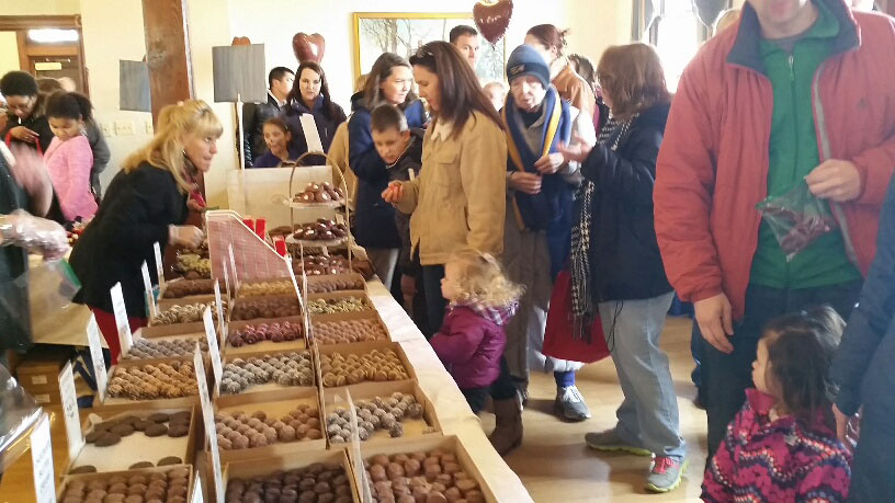 Soon as the door swung open the people started flooding into the Chocolate Lovers Festival on Saturday, Feb. 6. (Kathy Stewart/ WTOP)