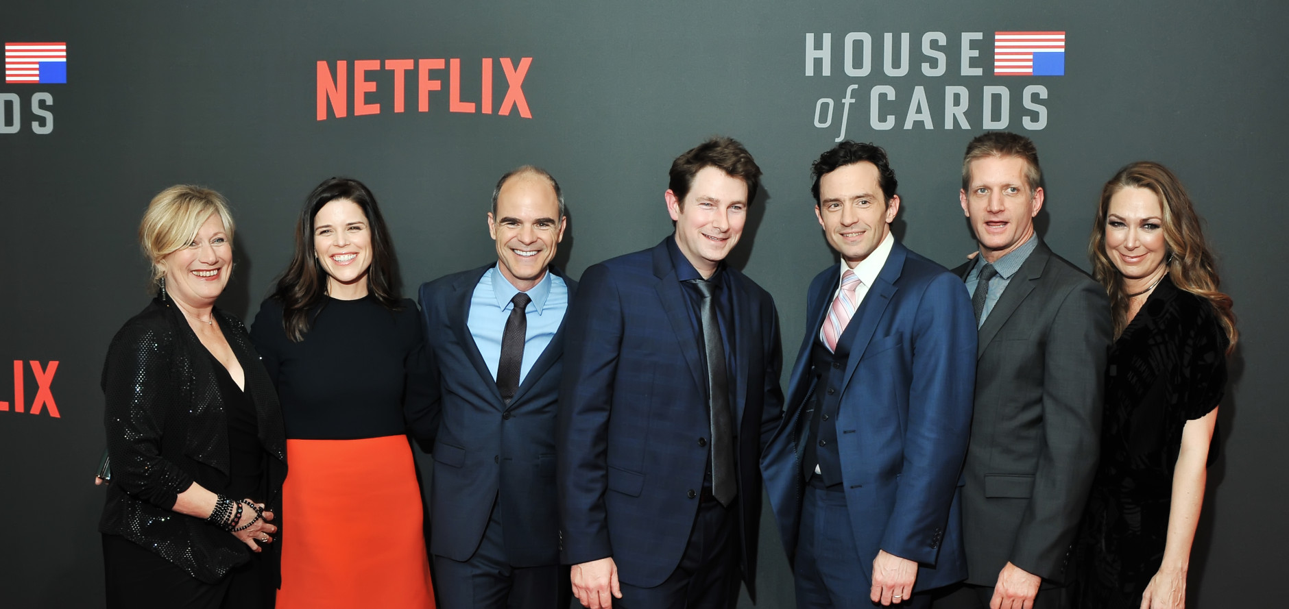“House of Cards” Season 4 cast members pose on the red carpet in D.C. on Feb. 22, 2016.  (Courtesy Shannon Finney, www.shannonfinneyphotography.com)