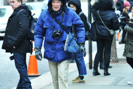 Legendary NY Times street style photographer Bill Cunningham arrives at NYFW. (© 2016 Shannon Finney Photography)