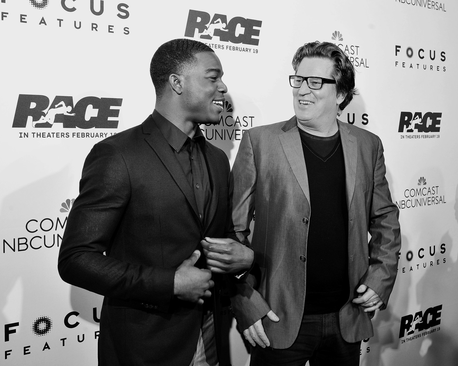Actor Stephan James is pictured here with director Stephen Hopkins at the Feb. 3, 2016 screening of "Race." (Courtesy Shannon Finney, www.shannonfinneyphotography.com)