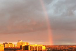 Another post-storm rainbow on the morning of Thrusday, Feb. 25, 2016. (395 & King via Twitter)