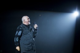 English singer-songwriter and musician Peter Gabriel performs during his concert in Budapest, Hungary, Tuesday, May 6, 2014. (AP Photo / MTI, Balazs Mohai)
