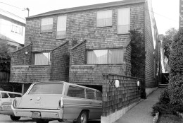 This is the apartment building in Berkeley, Calif., where Patricia Campbell Hearst, granddaughter of the late publisher William Randolph Hearst lived in, and was abducted from Feb. 4, 1974. Police said shots were fired as Miss Hearst was spirited away in an auto. This photo taken February 5, 1974. (AP Photo/Anthony Camerano)