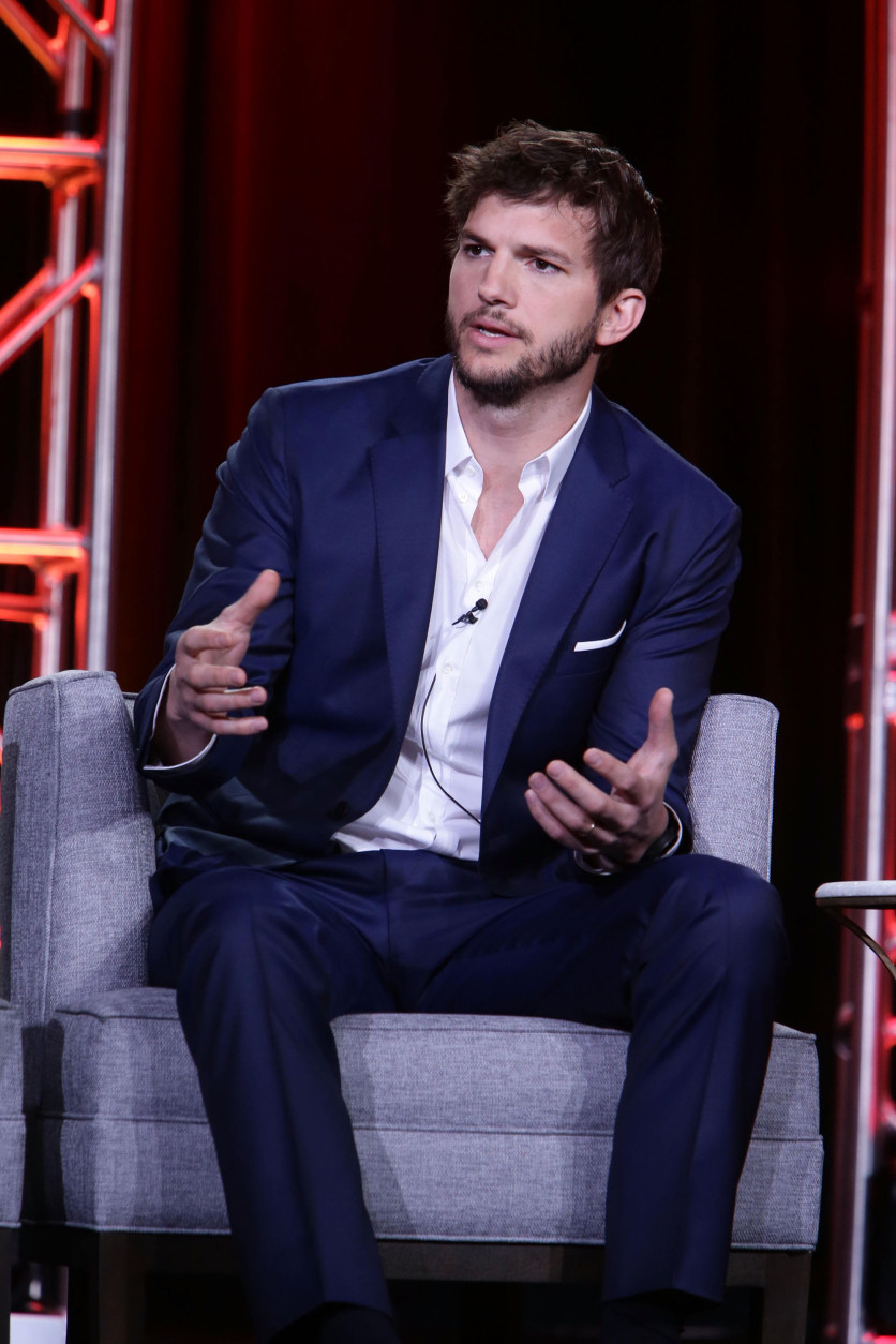 EXCLUSIVE - Ashton Kutcher seen at Netflix 2016 Winter TCA on Sunday, January 17, 2016, in Pasadena, CA. (Photo by Eric Charbonneau/Invision for Netflix/AP Images)