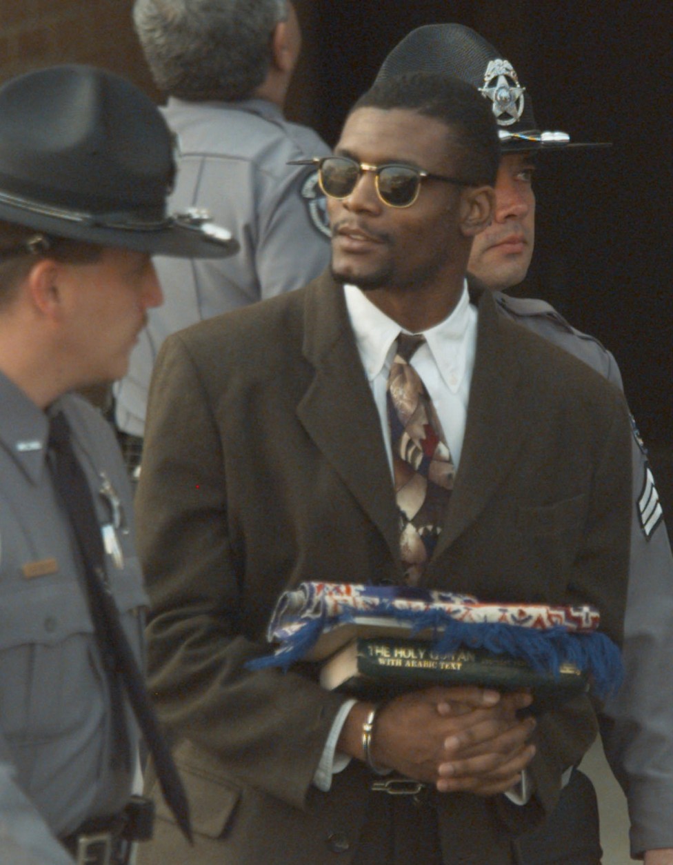 Daniel Green departs the Robeson County Courthouse Thursday Feb. 29, 1996 after being found guilty of the murder of James Jordan, father of basketball star Michael Jordan. (AP Photo/Greg Gibson)