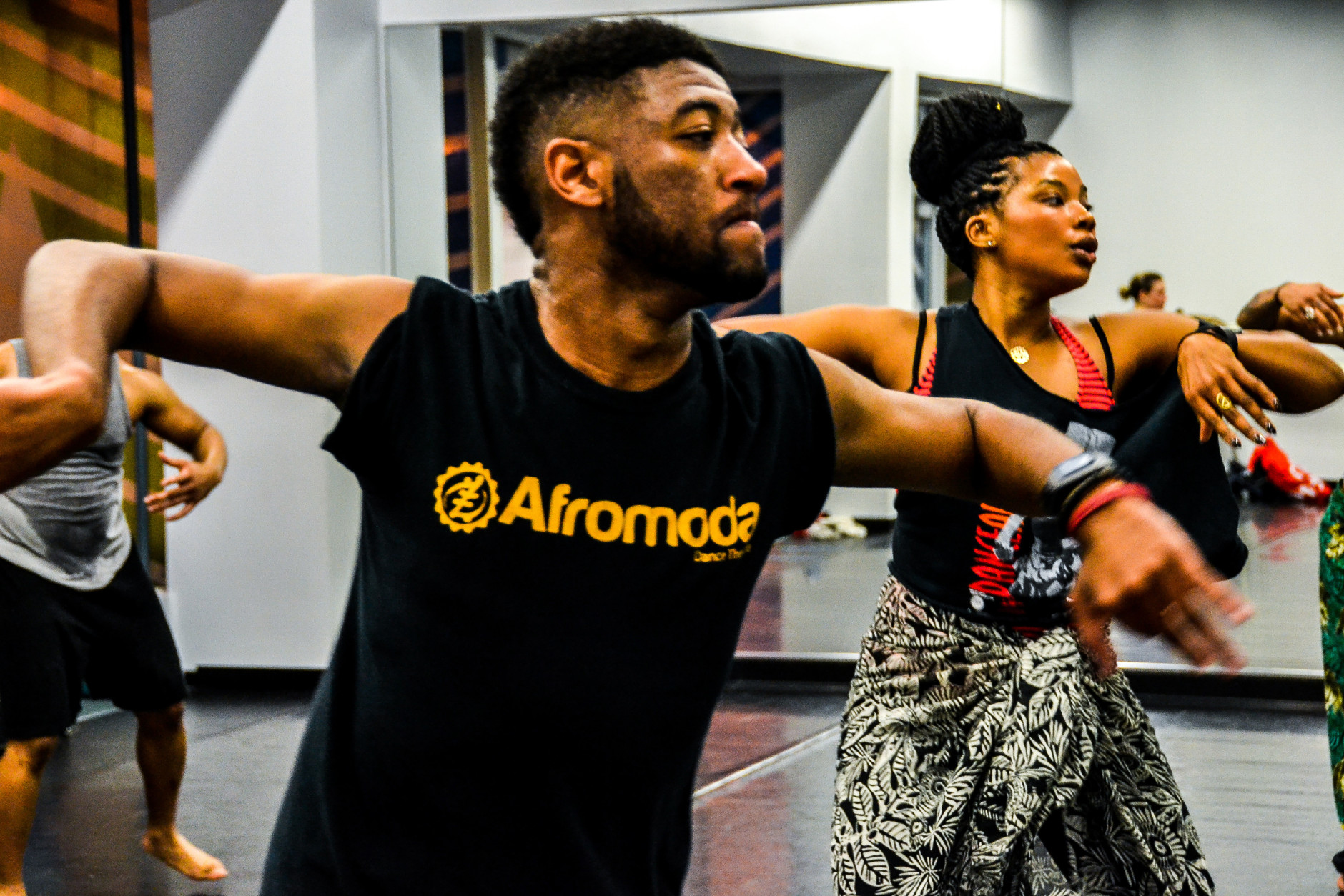 Afromoda Dance Theater offers Wednesday night classes at Joy of Motion Dance Center in Washington, D.C. (Photo by Christopher Bulbulia)
