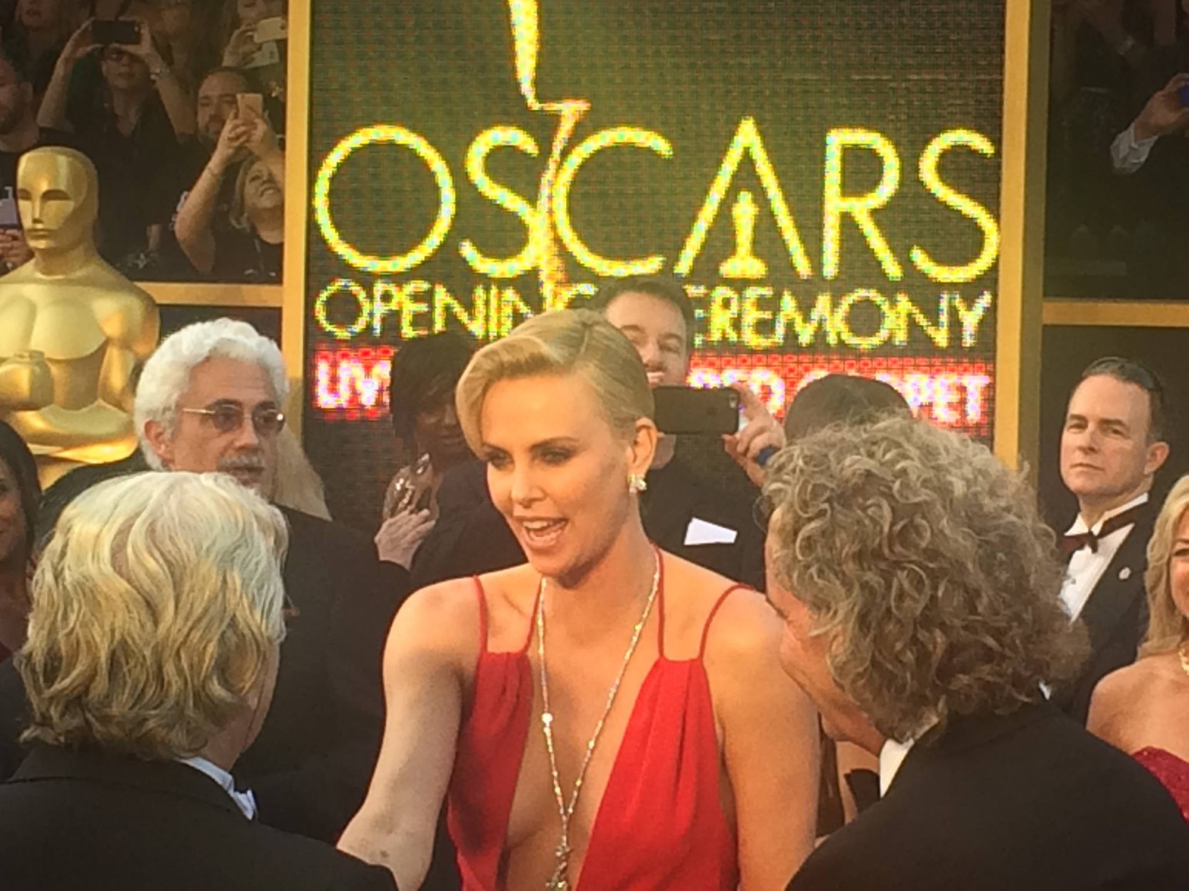 Charlize Theron at the Oscars. (WTOP/Jason Fraley)