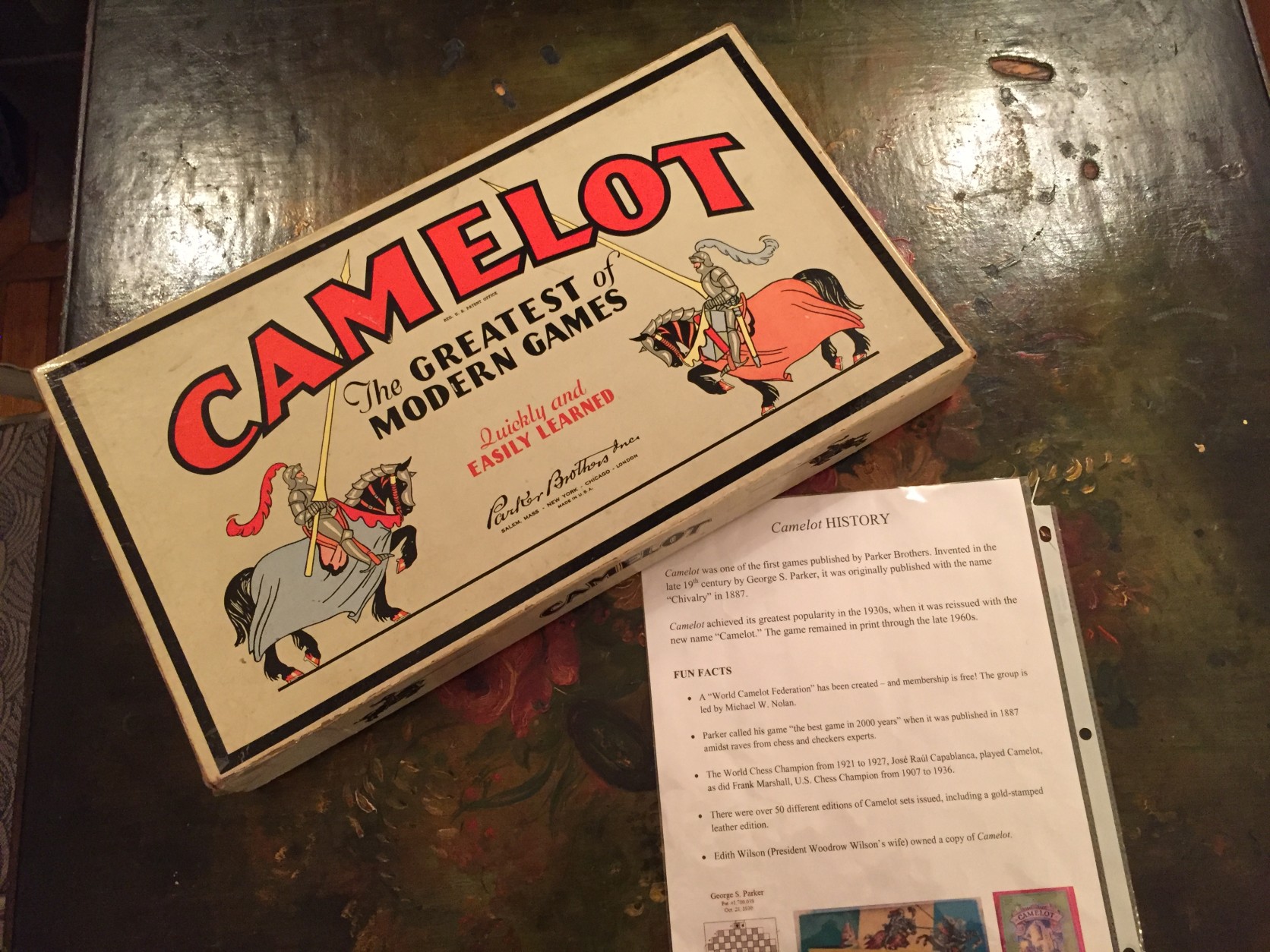 Camelot is one of the many games you can choose to play on Vintage Game Night. (WTOP/Mike McMearty)