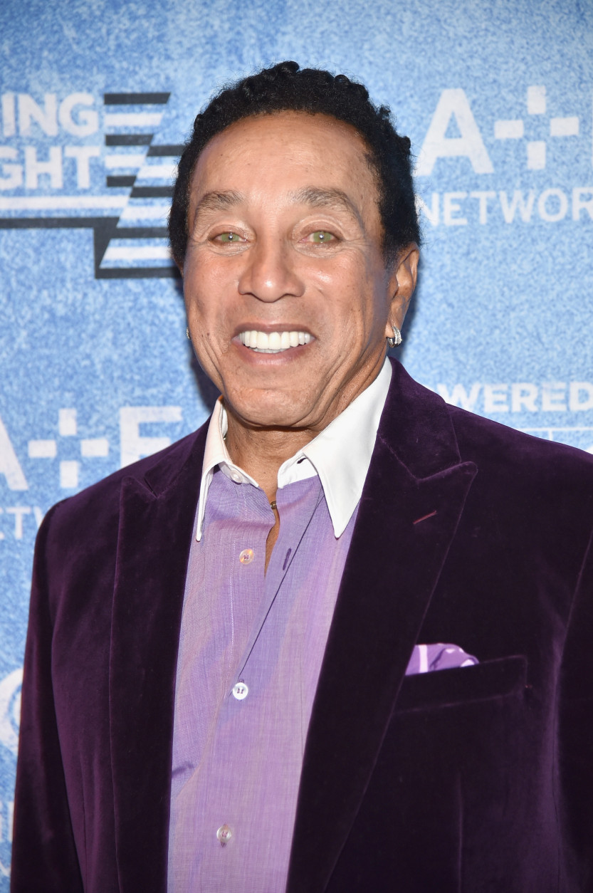 LOS ANGELES, CA - NOVEMBER 18: Recording artist Smokey Robinson attends A+E Networks "Shining A Light" concert at The Shrine Auditorium on November 18, 2015 in Los Angeles, California.  (Photo by Mike Windle/Getty Images for A+E Networks)