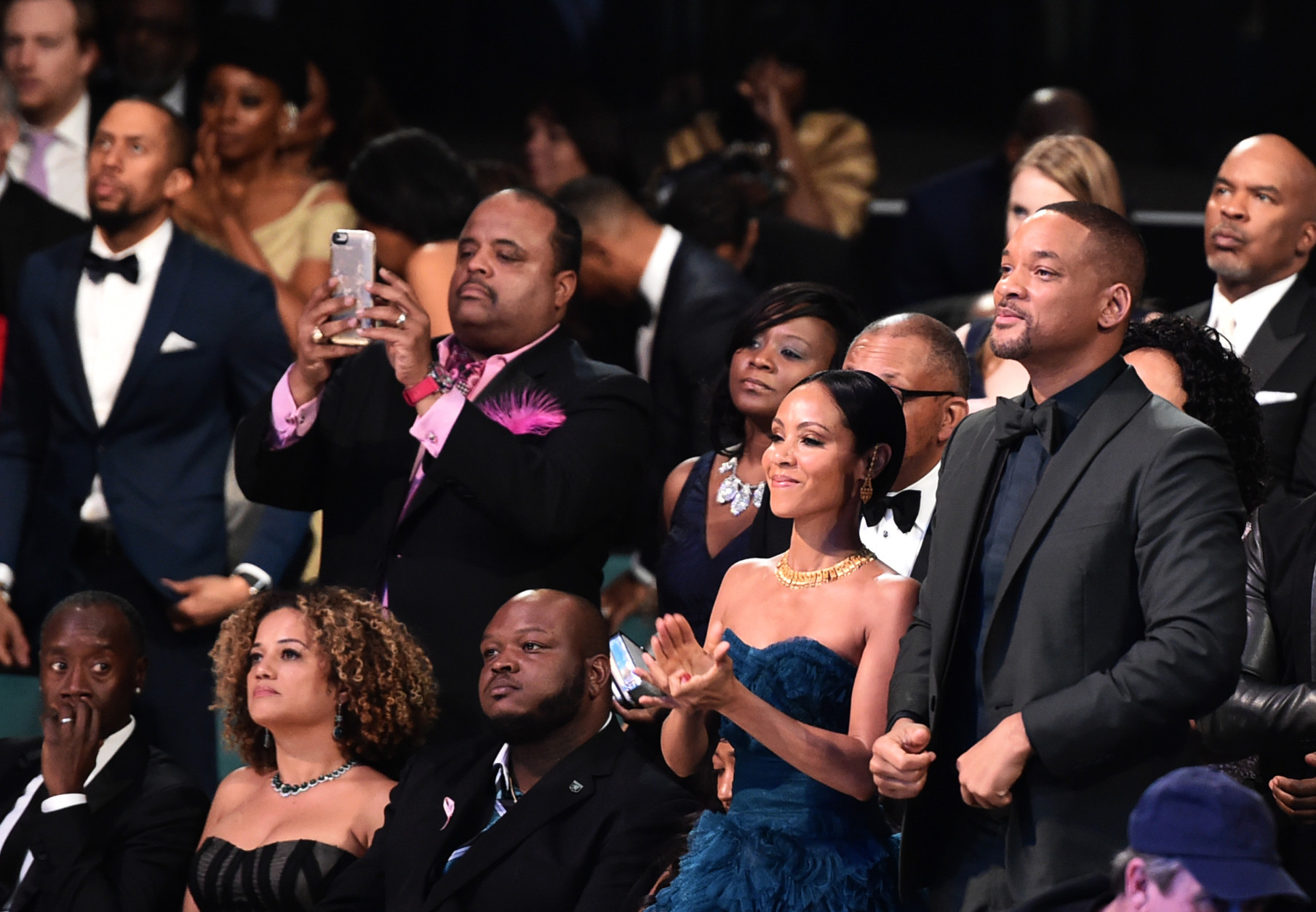 PASADENA, CA - FEBRUARY 05:  Actress Jada Pinkett Smith and actor Will Smith (R) attend the 47th NAACP Image Awards presented by TV One at Pasadena Civic Auditorium on February 5, 2016 in Pasadena, California.  (Photo by Alberto E. Rodriguez/Getty Images for NAACP Image Awards)