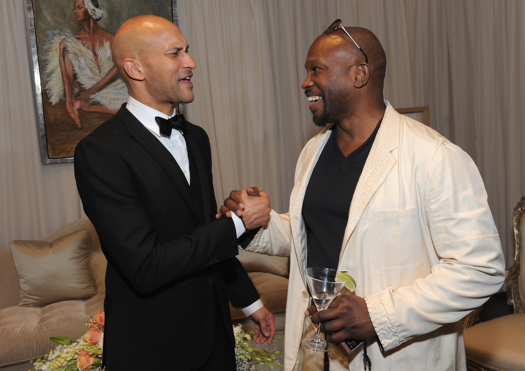 PASADENA, CA - FEBRUARY 05:  Actor Keegan-Michael Key (L) and artist Chaz Guest attend the Backstage Creations Celebrity Retreat at The 47th NAACP Image Awards at Pasadena Civic Auditorium on February 5, 2016 in Pasadena, California.  (Photo by Angela Weiss/Getty Images for Backstage Creations)