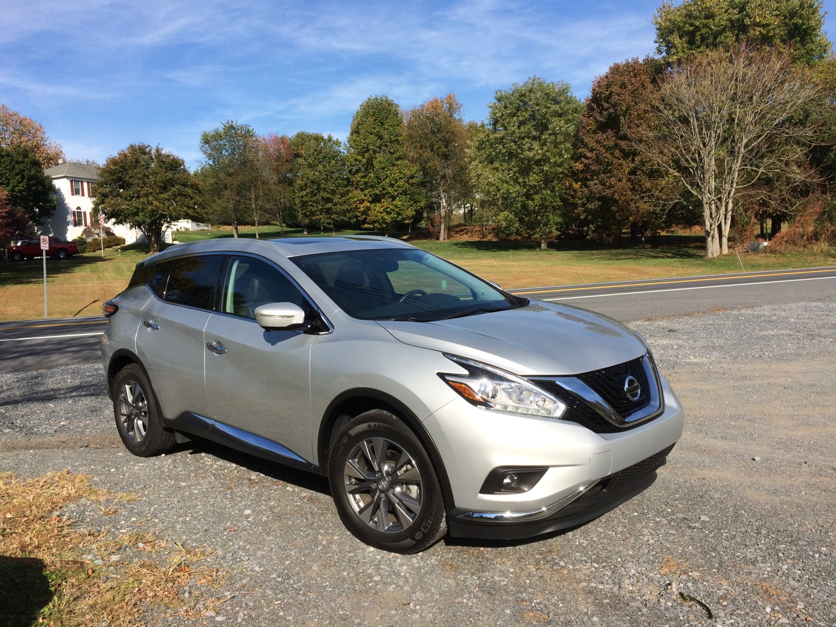 The redesigned Murano SL has gone from an odd-looking crossover to a high-style machine on the outside with interesting shapes and angles up front. (WTOP/Mike Parris)