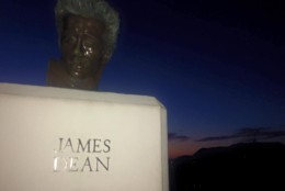 James Dean watches over Griffith Observatory, where he and Natalie Wood romanced in "Rebel Without a Cause."