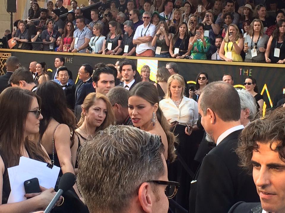 Sofia Vergara gets a huge reaction on the red carpet. (WTOP/Jason Fraley)