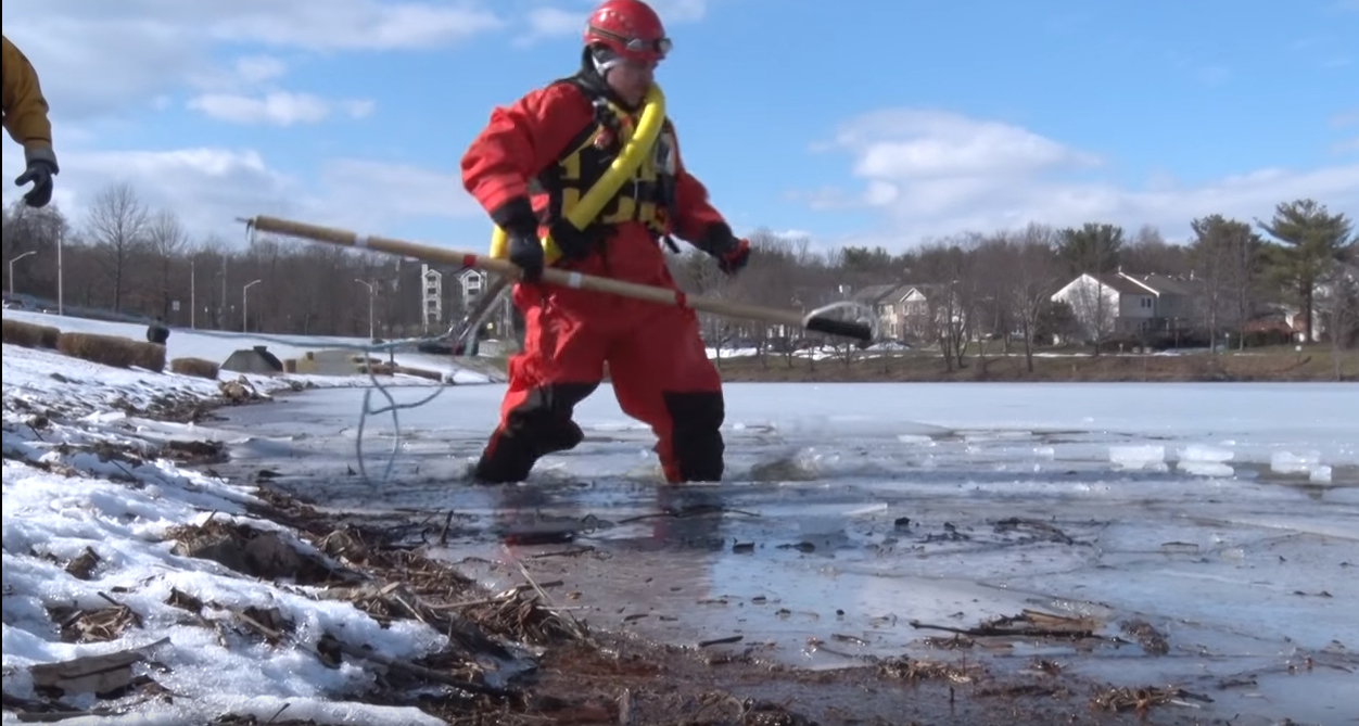 Montgomery Co. firefighters train for ice rescues (Video)