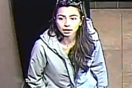 Police say this woman is a suspect in a purse theft at a Dunkin’ Donuts in Falls Church, Virginia. (Courtesy Fairfax County Police Department)