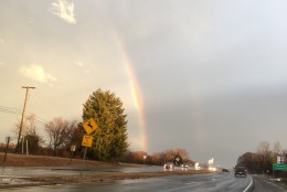 A double rainbow spotted off Exit 28, Route 66, in Marshall, Virginia. (Courtesy WTOP User)