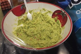 News Director Mitchell Miller's Super Guac has been a newsroom favorite, For ultimate freshness, the avocado wasn't mashed until 4:30 a.m. (WTOP/Neal Augenstein)