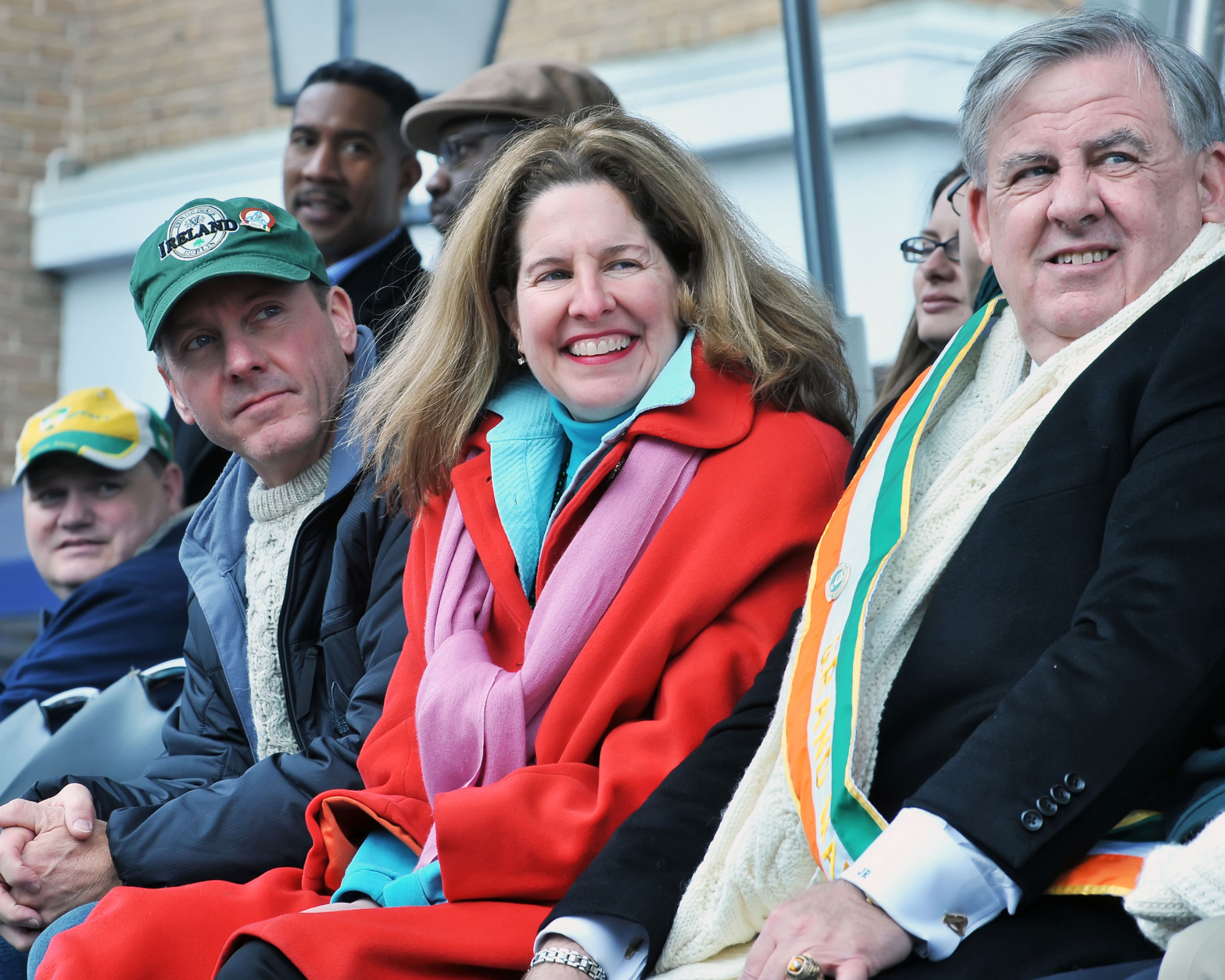 Mayor Allison Silberberg (center) and Parade Grand Marshal John Renner (right). (Photo Shannon Finney/Shannon Finney Photography)