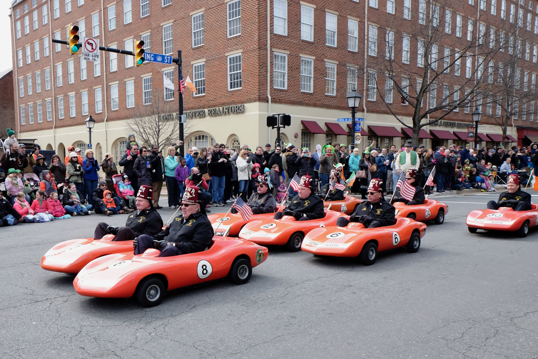 The Kena Shriners rode their tiny cars along the Saint Patricks' Day Parade route. (Photo Shannon Finney/Shannon Finney Photography)