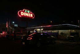Thanks to its classic neon sign, 29 Diner is hard to miss near the intersection of Fairfax Boulevard and Route 123 in Fairfax. (WTOP/Michelle Basch)