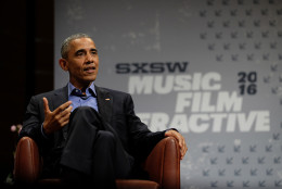 President Barack Obama speaks at the opening Keynote during the 2016 SXSW Music, Film + Interactive Festival at Long Center on March 11, 2016 in Austin, Texas.  (Photo by Neilson Barnard/Getty Images for SXSW)
