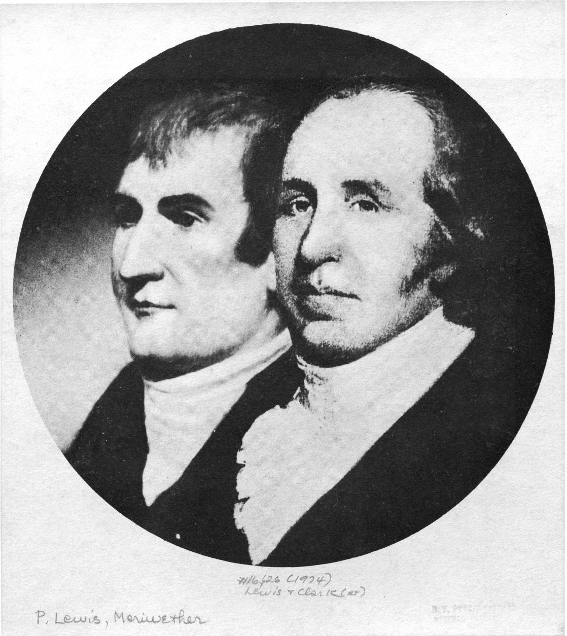 This is an undated photo of a portrait of explorers Meriwether Lewis, left, and William Clark.  (AP Photo)