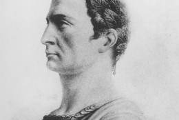 This is an undated sketch of Julius Caesar, Roman general and statesman.  (AP Photo)