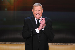 SAG President Ken Howard speaks on stage at the 21st annual Screen Actors Guild Awards at the Shrine Auditorium on Sunday, Jan. 25, 2015, in Los Angeles. Howard, who starred in 1970s series “The White Shadow” and has led the Screen Actors Guild for years, died, Wednesday, March 23, 2016, at age 71. No cause of death was given. (Photo by Vince Bucci/Invision/AP)