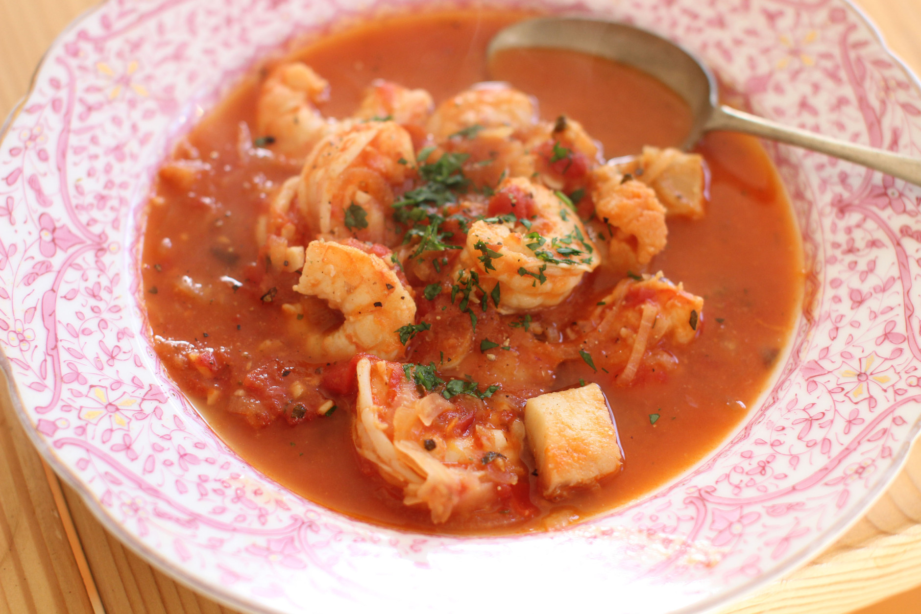 This Oct. 26, 2015, photo, shows quick cioppino in Concord, N.H. Cioppino is a tomato-based fish stew that relies on simple and healthy ingredients for flavor. Plus, its the ultimate guilt-free comfort food. (AP Photo/Matthew Mead)