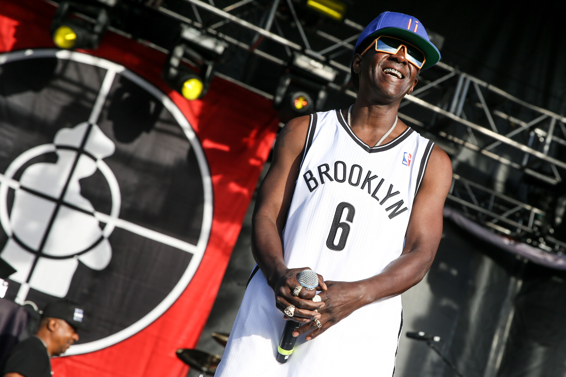 Flavor Flav of Public Enemy performs at the 2015 BottleRock Napa Valley Music Festival at the Napa Valley Expo on Friday, May 29, 2015, in Napa, Calif. (Photo by Rich Fury/Invision/AP)