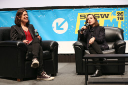 Laura Sydell, left, and Ellen Page speak at a panel discussion during South By Southwest at the Austin Convention Center on Saturday, March 12, 2016, in Austin, Texas. (Photo by Rich Fury/Invision/AP)
