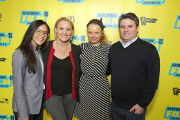 Netflix VP of Original Documentary Lisa Nishimura, Producer/Writer/Director/Actor  Sophie Robinson, Director/Actor Lotje Sodderland and Netflix Director of Original Documentary Adam Del Deo seen at Netflix original documentary of "My Beautiful Broken Brain" 2016 SXSW Film Festival Premiere Screening on Saturday, March 12, 2016, in Austin, TX. (Photo by Eric Charbonneau/Invision for Netflix/AP Images)