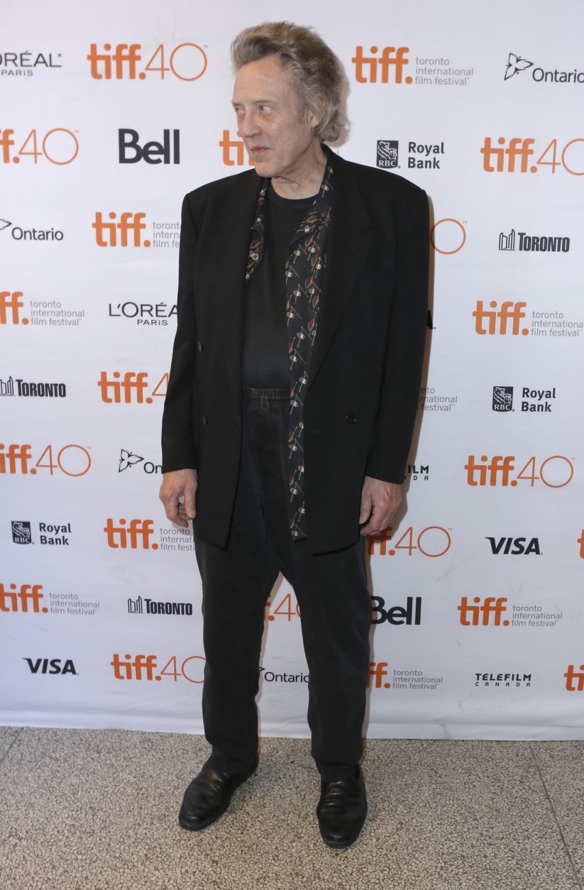 Christopher Walken attends the world premiere for "The Family Fang" on day 5 of the Toronto International Film Festival at Winter Garden Theatre on Monday, Sept. 14, 2015, in Toronto. (Photo by Tony Felgueiras/Invision/AP)