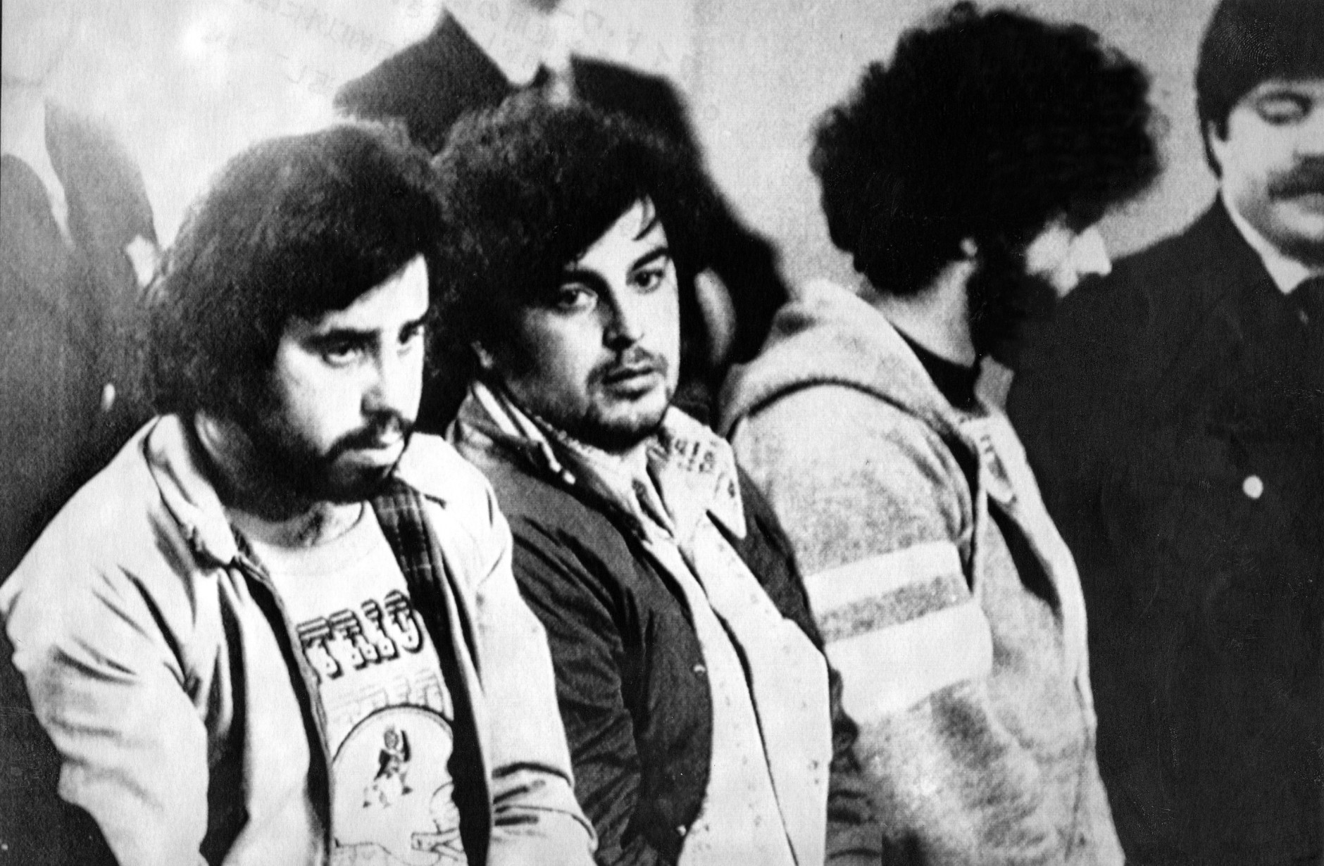 Gang rape suspects Daniel G. Silvia, left, Jose Vieira, center, and John Cordeiro were jailed last March for the rape of a New Bedford, Mass., woman. After 10 months of delay and legal maneuvering, the trial, Feb. 3, 1984, is about to begin in the Big Dan's rape case. (This is a 1983 file photo)