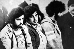Gang rape suspects Daniel G. Silvia, left, Jose Vieira, center, and John Cordeiro were jailed last March for the rape of a New Bedford, Mass., woman. After 10 months of delay and legal maneuvering, the trial, Feb. 3, 1984, is about to begin in the Big Dan's rape case. (This is a 1983 file photo)