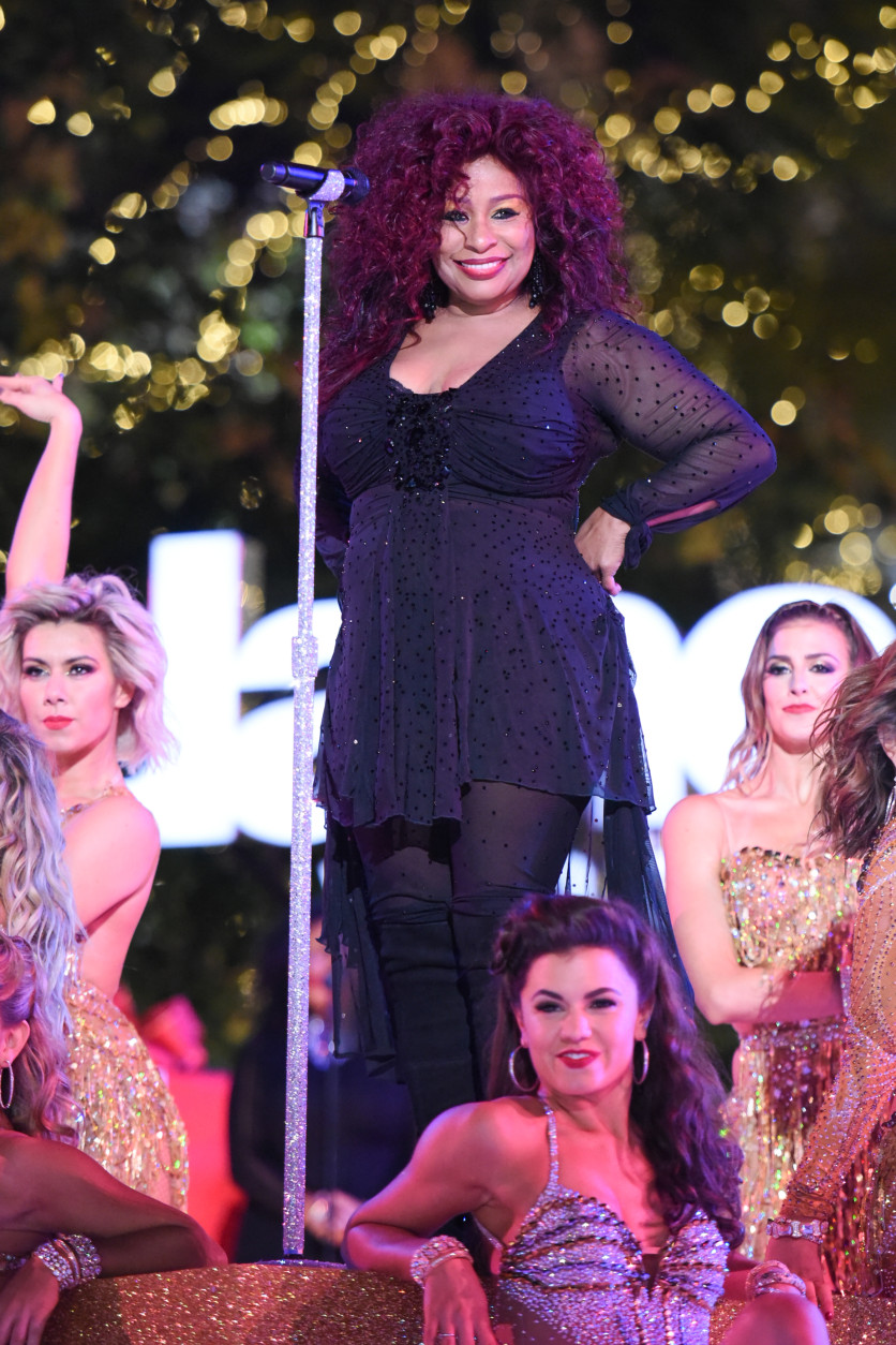 Chaka Khan performs onstage during the finale of "Dancing With The Stars" held at The Grove on Tuesday, Nov. 24, 2015, in Los Angeles. (Photo by Richard Shotwell/Invision/AP)