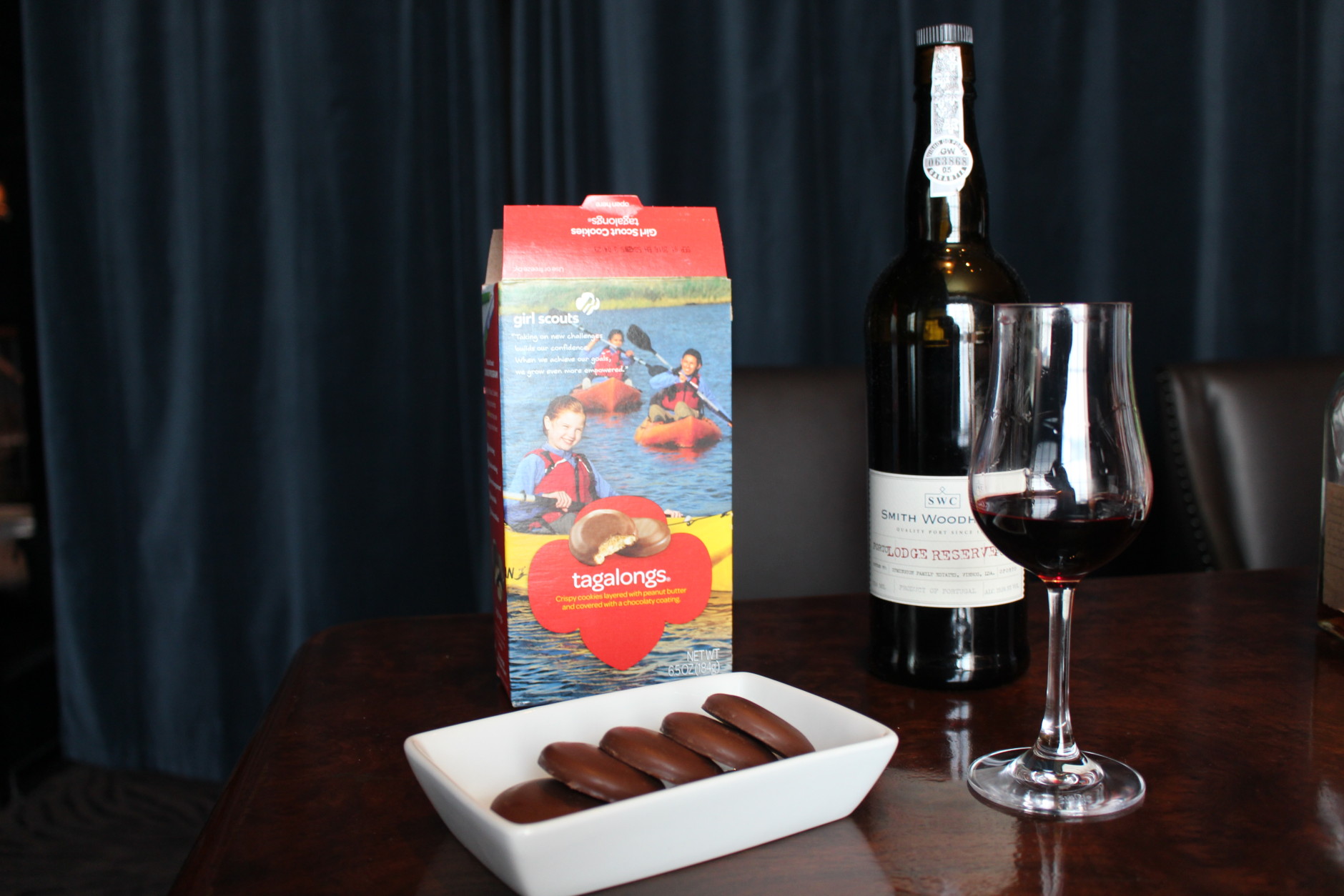Peanut Butter Patties paired with Smith Woodhouse Lodge Reserve Port. (WTOP/Dana Gooley)