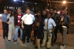 D.C. Councilmember LaRuby May joins police and citizens on an anti-crime walk in Southeast D.C. (WTOP/Dick Uliano)