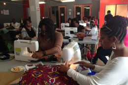 There aren't many options for people to learn to sew in the D.C. region, one of the reasons Sip and Sew workshops such as this one have become so popular. (Courtesy Sip & Sew DC)