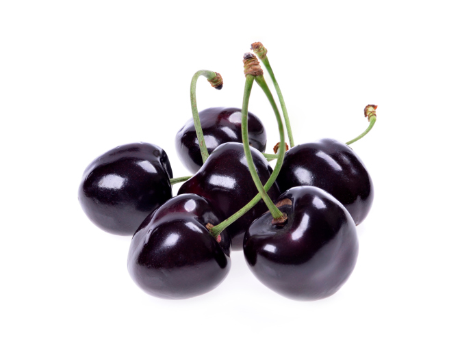 ripe black cherries
