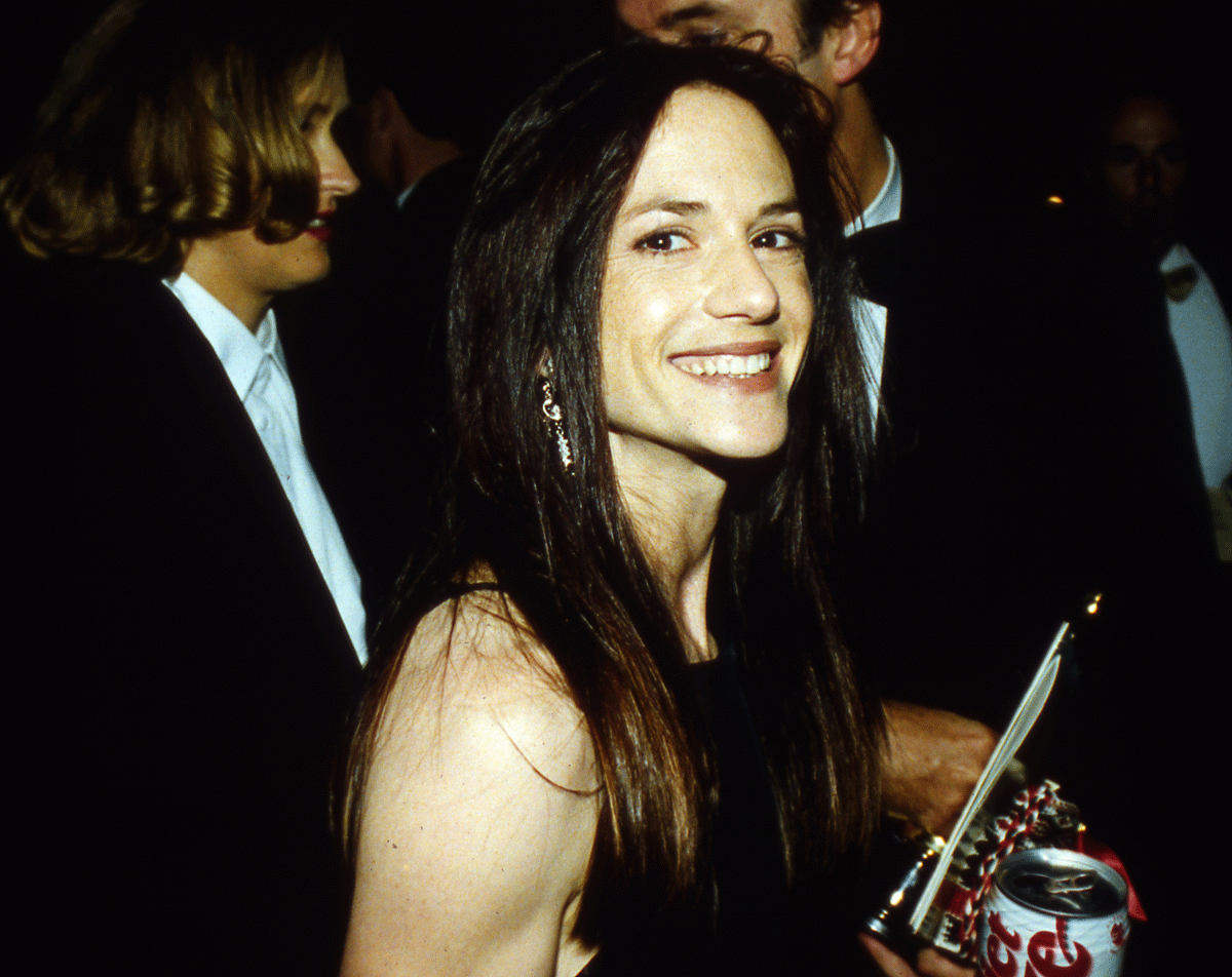 Holly Hunter turns Awarded as best American actress Holly Hunter for her lead role in the Jane Campion's film "The Piano" arrives at the Governor's Ball outside the Dorothy Chandler Pavilion, with best original screenplay winner, Jane Champion, left, following the awarding ceremonies in Los Angeles, USA, March 21, 1994. (AP Photo/Reed Saxon)