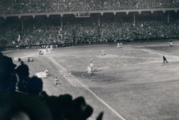 BROOKLYN, NY - 1938: Brooklyn Dodgers photographed during night game at Ebbets Field on June 15, 1938. (Sports Studio Photos/Getty Images)